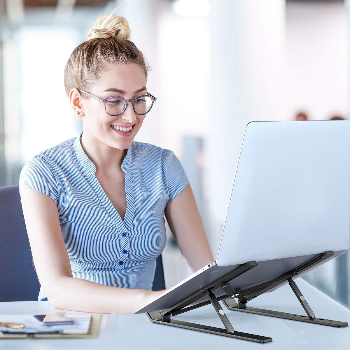Laptop Stand Holder With Foldable Legs And High Quality Fibre